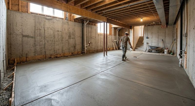 Basement Concrete Installation in Howard County, MD