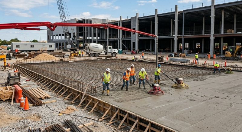 Commercial Slab Construction in Millersville, MD